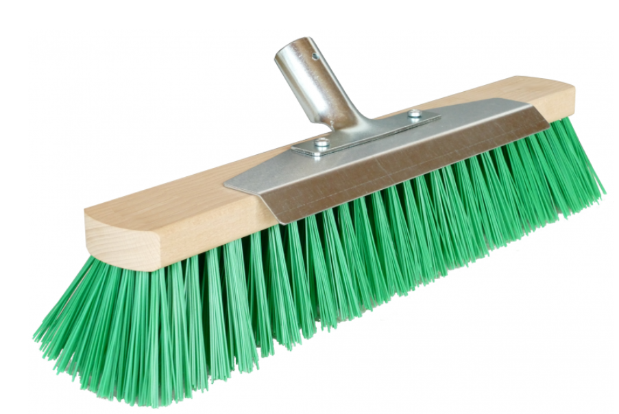 Outdoorbesen 40 cm Grün mit Kratzblech 